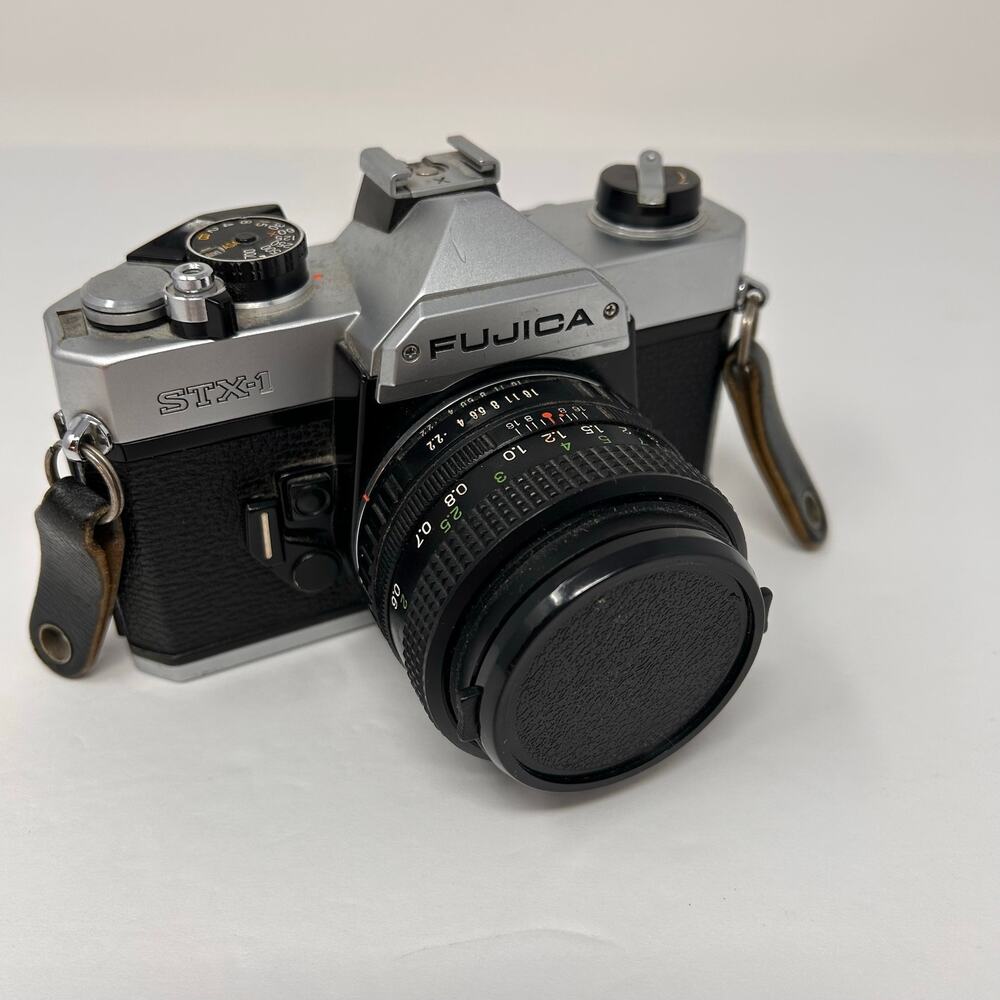 VTG Fujica STX-1 Camera 35mm SLR Untested With X Fujicon1:22F=55mm Lens Japan